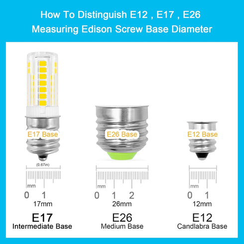 E17 Intermediate LED 3.5W Fridge Light Bulb Replacement Compatible with Kenmore Refrigerator 480LM 110V-130V Daylight White 5000K, Fit for Frigida...