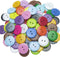 Libiline 9/10"(23mm) Mix Lots 100pcs Resin Button Solid Color 2Holes Craft Clothes Sewing Cards Making Sweater Shirt (9/10"(23mm), Multi-Colored)...