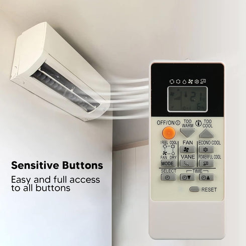 Replacement Remote Control for Mitsubishi Air Conditioner RU18A, Sensitive Buttons Small Air Conditioner Controller for Home...