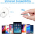 Cell Phone Ring Holder Stand 5 Pack Silver, Transparent Phone Ring Holder Finger Kickstand 360° Rotation, Clear Phone Ring Grip Compatible with Va...