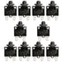 Baomain 8A Circuit Breaker Thermal Overload Protector, S11 Series 125/250VAC/65VDC, Manual Reset Thermal Circuit Breakers Black Pack of 10 (8 Amp....