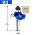 3/8" Radius Roundover Router Bit 1/4 Inch Shank, Carbide Tip 2 Flutes Rounding Over Edge Forming Router Bit with Bearing Guide CNC Woodworking Too...