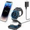 3 in 1 Wireless Charger Stand Aluminum Alloy Mag - Safe Wireless Charging Station Compatible with iPhone 15/14/13/12 Series iWatch AirPods Multipl...
