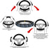 Swono Sun and Moon Universal 15" Steering Wheel Covers Abstract Human Face in Star Sky at Night Cute Car Steering Wheel Cover for Men Women Girls ...