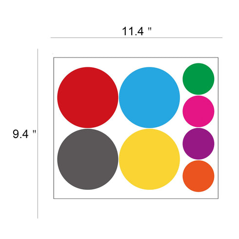 PARLAIM Wall Stickers for Bedroom Living Room, Polka Dot Wall Decals for Kids Boys and Girls (130 Circles)...