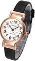 Top Plaza Womens Ladies Classic Simple Leather Analog Wrist Watch Rose Gold Case Arabic Numerals Casual Dress Quartz Watches,Small Dial...