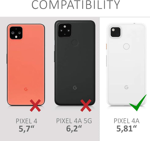 kwmobile Case Compatible with Google Pixel 4a Case - TPU Silicone Phone Cover with Soft Finish - Rhubarb Red...