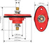 Recoil BTTP-38 Premium High Current 3/8” Feed-Thru Panel Battery Terminal Connectors with Silicone Terminal Covers, Red & Black Pair...
