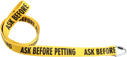 JXGZSO Ask Before Petting/Ask to Pet Nervous Yellow Dog Lead Shy Rescue Dog Gift Nervous Shy Dog Gift (Ask Before Pet Leashes)...