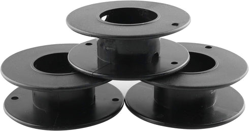 JCBIZ 12pcs 55mm Plastic Spool Black Bobbin Empty Spools for Ribbon Beading String Wire Bobbin Cord Ropes...
