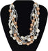 Womens Multi strand Chunky Statement Pearl Necklace Choker for Women Bride Wedding Jewelry set...