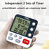 FCXJTU Digital Dual Kitchen Timer, 3 Channels Count UP/Down Timer, Cooking Timer, Large Display, Loud Volume Alarm and Flashing Light with Magneti...