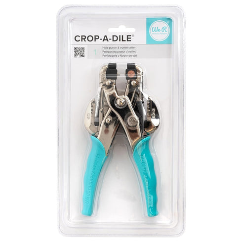 We R Memory Keepers- Crop-A-Dile Eyelet Setter, Blue Comfort Handle, for 1/8 or 3/16 Inch Holes, Grommet and Embelishment Crafting Puncher for Pap...