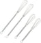 4 Pack Mini Wire Kitchen Whisks Small Egg Whisk Gravy Sauce Mini Whisk Silver-Each of 2PCS 5 Inches and 7 Inches...