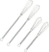 4 Pack Mini Wire Kitchen Whisks Small Egg Whisk Gravy Sauce Mini Whisk Silver-Each of 2PCS 5 Inches and 7 Inches...
