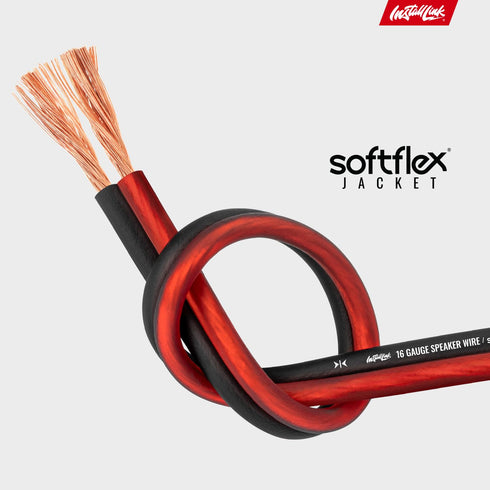 Install Link 16 AWG Gauge Speaker Wire Cable (30 Feet) Stereo, Car or Home Theater, CCA...