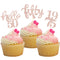 24 Pcs Rose Gold Glitter 50th Birthday Cupcake Toppers for 50th Birthday Celebrating Party Decorations...