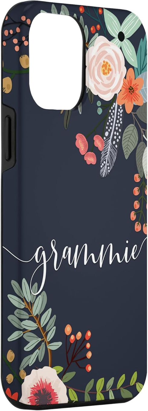 iPhone 15 Pro Max Grammie - Cute Floral Mother's Day Gifts for Grandma Case...