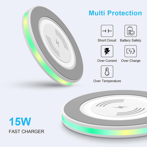 Wireless Fast Charger Samsung Charging Pad Wireless Phone Charger for Android Cell Phone Charger for Samsung Galaxy S24 Ultra S24+ S24 S23 S22 S21...