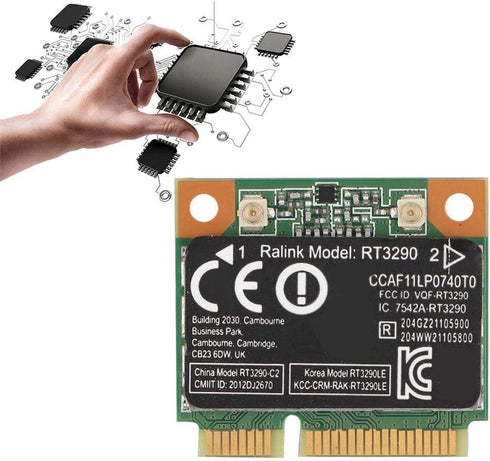 ASHATA Mini Network Card,2.4G Bluetooth 3.0 Wireless PCI-e Network Card,RT3290 Wi-Fi Wireless Network Adapter Card,Support 802.11N up to 150Mbps,f...