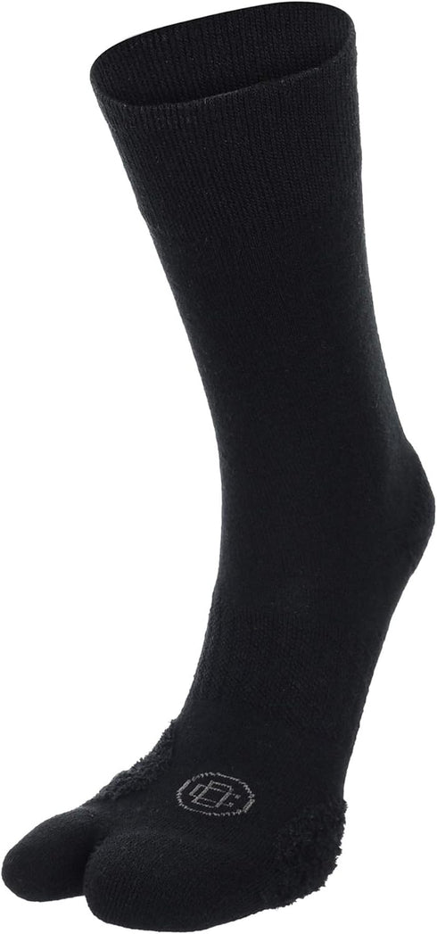 Doctor's Choice Bunion Relief Crew Sock with Split Toe Separator and Soft Cushioning for Hallux Valgus, (Black, Large) Womens Shoe Size: 10-13...