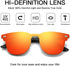 DUBERY Rimless Flat Sunglasses for Men Women Trendy One Piece Eyeglasses UV400 Protection,Black/Red...