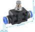 4PCS Air Flow Control Valve 6mm with Push-in Pneumatic Plastic Connector Rotatable PU Straight-through Throttle Speed Control Plate Elbow Manual V...