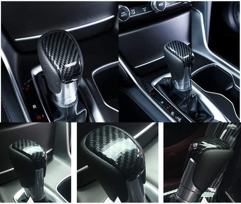 Gear Shift Knob Shifter Trim for Honda Accord 10th 2018 2019 2020 2021 2022, ABS Carbon Fiber 1pc...