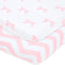 Bassinet Fitted Sheets for Baby Beside Dreamer Bedside Sleeper and Chicco Next2Me – Fits 20 x 33 Mattress – Snuggly Soft Jersey Cotton – Pink, Whi...