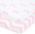 Bassinet Fitted Sheets for Baby Beside Dreamer Bedside Sleeper and Chicco Next2Me – Fits 20 x 33 Mattress – Snuggly Soft Jersey Cotton – Pink, Whi...