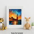 Bestbuddy Pet 11X14 Unframed Starry Night Van Gogh Inspired House of Parliament Elizabeth Tower Big Ben London United Kingdom Landmark Europe Trav...