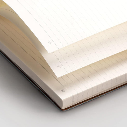 EMSHOI Notebook College Ruled - B5 Large Thick Notebook Leather Journal with Free Sticky Notes, 204 Numbered Pages,100gsm Thick Lined Paper, Softc...