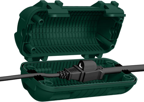 Extension Cord Cover Outdoor, IP54 Water-Resistant Power Cord Protector Electrical Connection Box Outside Weatherproof Cable Safety Cover for Elec...