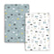 GRSSDER Stretchy Ultra Soft Jersey Knit Fitted Pack n Play Playard Sheets Set 2 Pack?Portable/Mini Crib Sheets, Crown and Cloud for Girls and Boys...