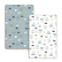 GRSSDER Stretchy Ultra Soft Jersey Knit Fitted Pack n Play Playard Sheets Set 2 Pack?Portable/Mini Crib Sheets, Crown and Cloud for Girls and Boys...