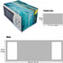 Microwave Oven Cover Dust Oil Proof Cloth Linen Machine Protector Decorative Kitchen Appliance Cover with Side Storage Pockets 11.8x35.4inches Blu...