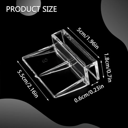 16 PCS 6mm Acrylic Aquarium Cover Clip, Clear Fish Tank Glass Cover Clip Support Holder Universal Lid Clips for Rimless Aquariums...