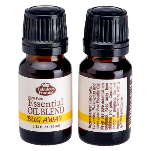 Fabulous Frannie Bug Away 100% Pure, Undiluted Essential Oil Blend of Citronella, Lavender, Eucalyptus & Lemongrass 10ml (Pack of 1)...