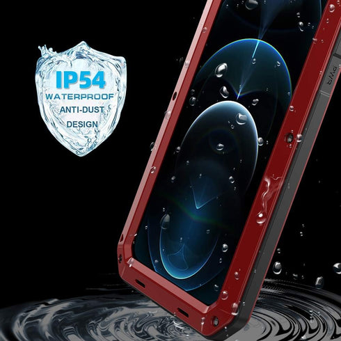 Marrkey for iPhone 12 Mini Case,Full Body Protective Cover Heavy Duty Shockproof Tough Armour Aluminum Alloy Metal Case with Silicone Built-in Scr...