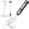 3-Speed Rechargeable Milk Frother, Handheld Electric Coffee Frother Wand with Detachable Stainless Steel Double Rings Whisk, Electric Drink Mixer ...