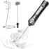 3-Speed Rechargeable Milk Frother, Handheld Electric Coffee Frother Wand with Detachable Stainless Steel Double Rings Whisk, Electric Drink Mixer ...