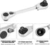 Tomotato 1/4-Inch Mini Double Headed Ratchet Wrench, 72 Tooth Drive Socket and Screwdriver Bit, Quick Release Ratchet Wrench Spanner for Socket, T...