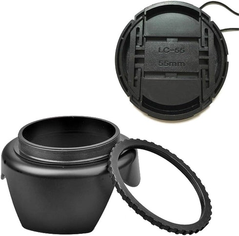 55mm Tulip Flower Lens Hood & Lens Cap Compatible for Nikon D5600 D3500 D7500 Camera kit AF-P DX 18-55mm f/3.5-5.6G VR...