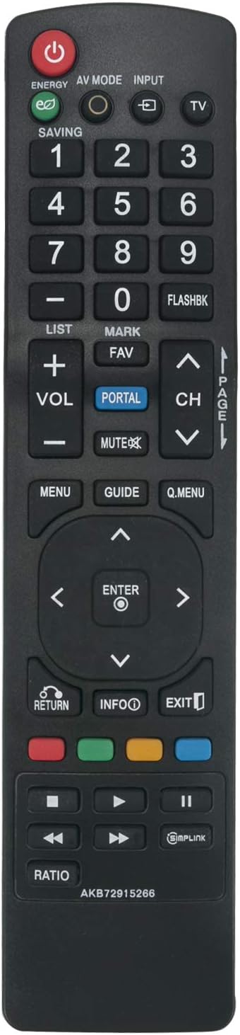 New AKB72915266 Replace Remote Control Fits for LG TV 47LD630 47LE5300 47LE530C 47LE7300 55LD520 42LD420 42LD450 sub with AKB72915206 AKB72914240 ...