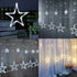Star Curtain Lights for Bedroom - Plug-in 9ft 138 LED Fairy Twinkle Lights with 12 Star Drops, Connectable Window Lights with Remote 8 Lighting Mo...