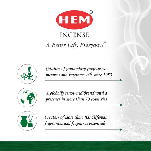 Hem Cannabis Incense Sticks (120 Sticks, 6 Boxes Inside) - 9 Inches Long, 20g per Box - |Perfect for Meditation, Rituals | Cleansing | Promotes Re...