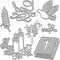 Metal Cross Book Cutting Dies, Peace Dove Candle Die Cuts Embossing Stencils Template Mould for Card Scrapbooking and DIY Craft Album Paper Card D...