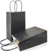 AZOWA Gift Bags Black Kraft Paper Bags with Handles (Black, 12 Pcs, 5 x 3.1 x 8.2 in)...
