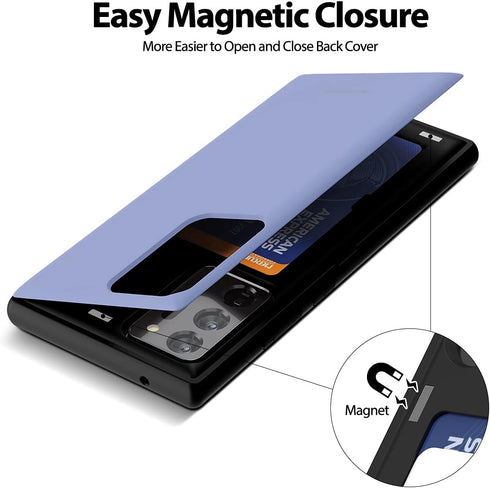 GOOSPERY for Samsung Galaxy Note 20 Ultra 6.9"(2020) Card Holder Wallet Case, Easy Magnetic Door Closure Protective Dual Layer Bumper Phone Back C...
