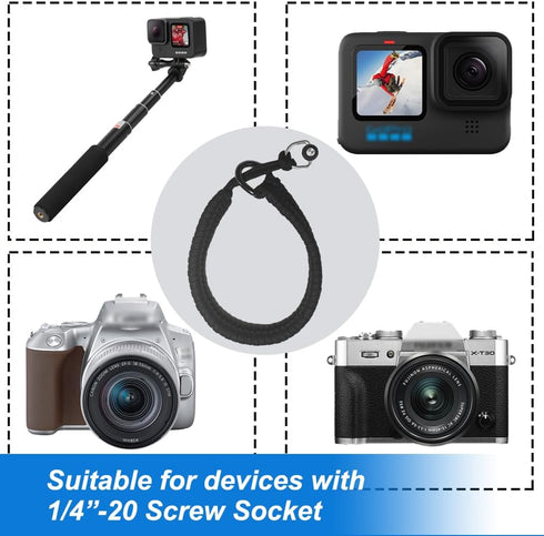 Camera Wrist Strap Paracord Camera Hand Wrist Straps Lanyard with D Ring Screw for DSLR Mirrorless Cameras Phone Gimbal Stabilizer Selfie Stick Tr...